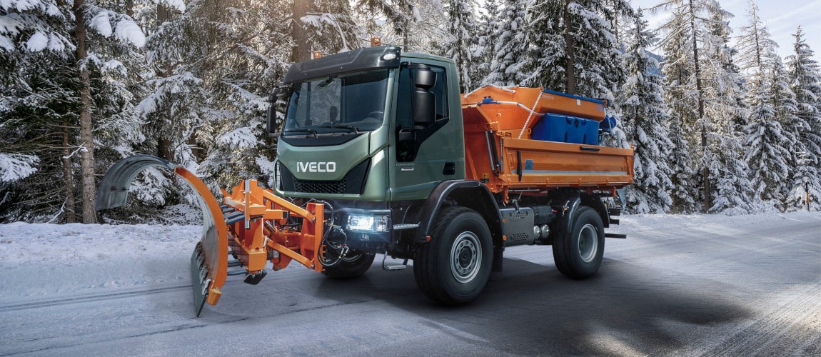 IVECO Eurocargo 4x4 snow plough.